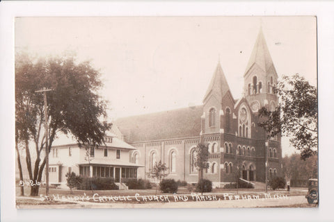 MN, Perham - St Henrys Catholic Church, Parish House - @1937 RPPC - B08067