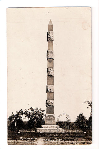 MN, Hinckley - Monument to Great Hinckley Fire - RPPC - CP0270