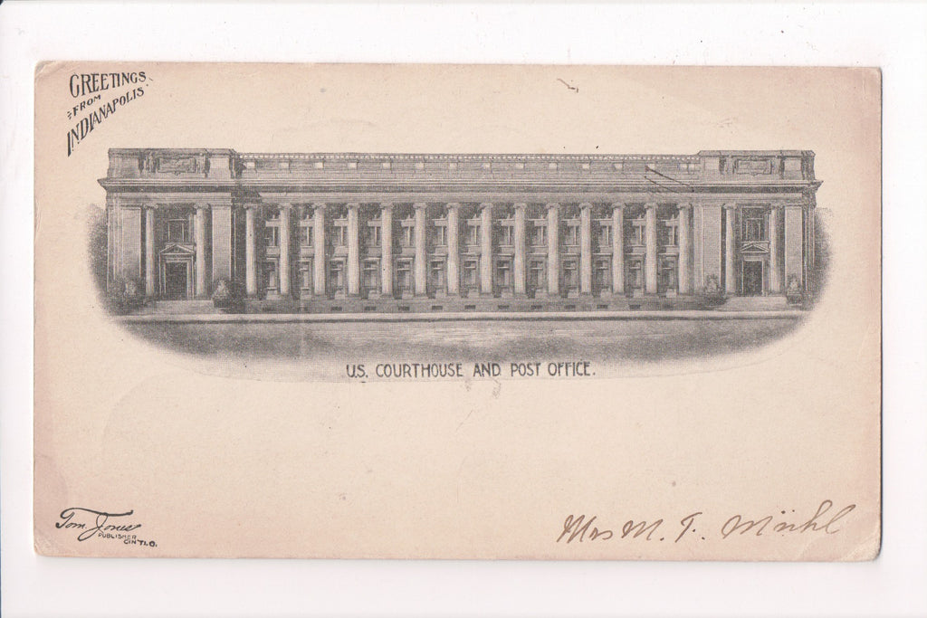 MN, Indianapolis - US Courthouse, Post Office - Tom Jones card - A06838
