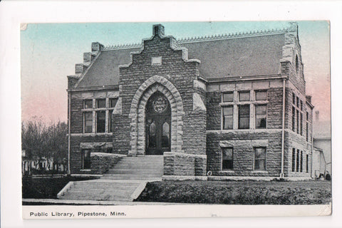 MN, Pipestone - Public Library postcard - S01496