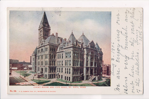 MN, St Paul - Court House, City Hall postcard - D07029