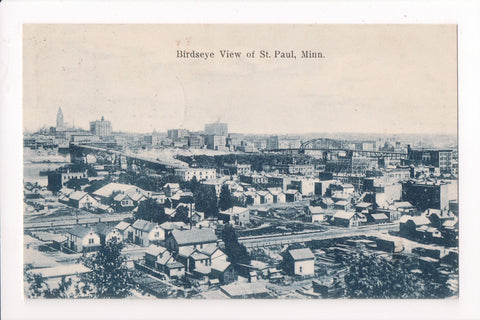 MN, St Paul - BEV of town from above, postcard - E04091