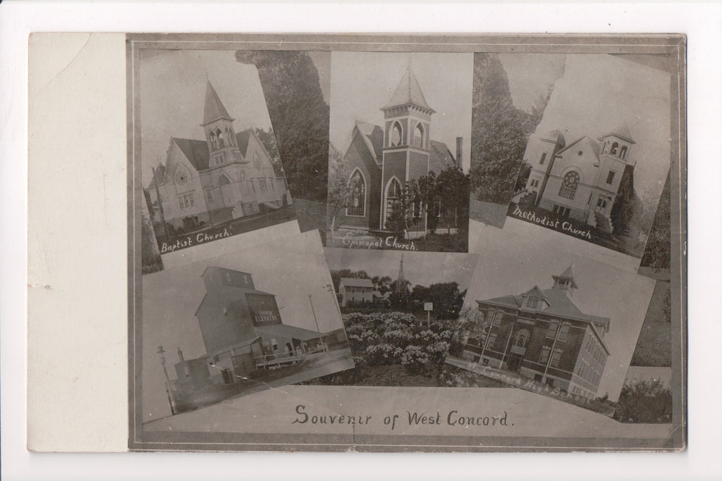 MN, WEST CONCORD - multi view, Churches, Cowles Nursery, RPPC - 500637
