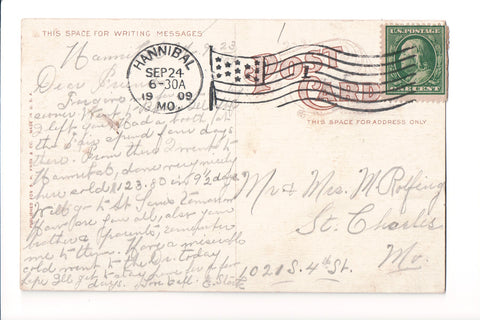 pm FLAG KILLER - MO, Hannibal - 1909 cancel - SL2661