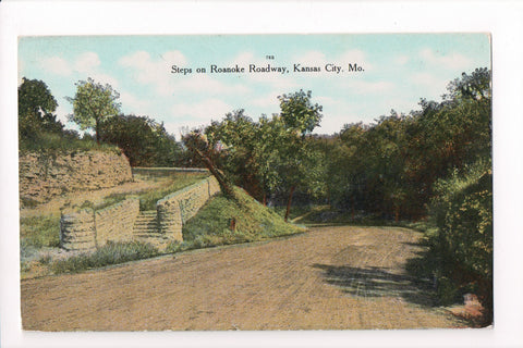 MO, Kansas City - Roanoke Roadway, steps - closeup - CP0137