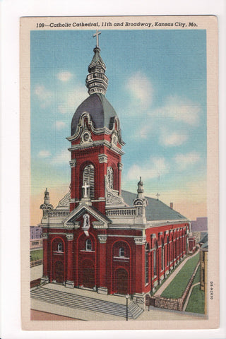 MO, Kansas City - Catholic Cathedral, 11th and Broadway - CP0140