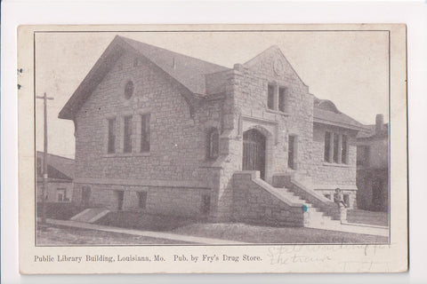 MO, Louisiana - Public Library postcard - C08019