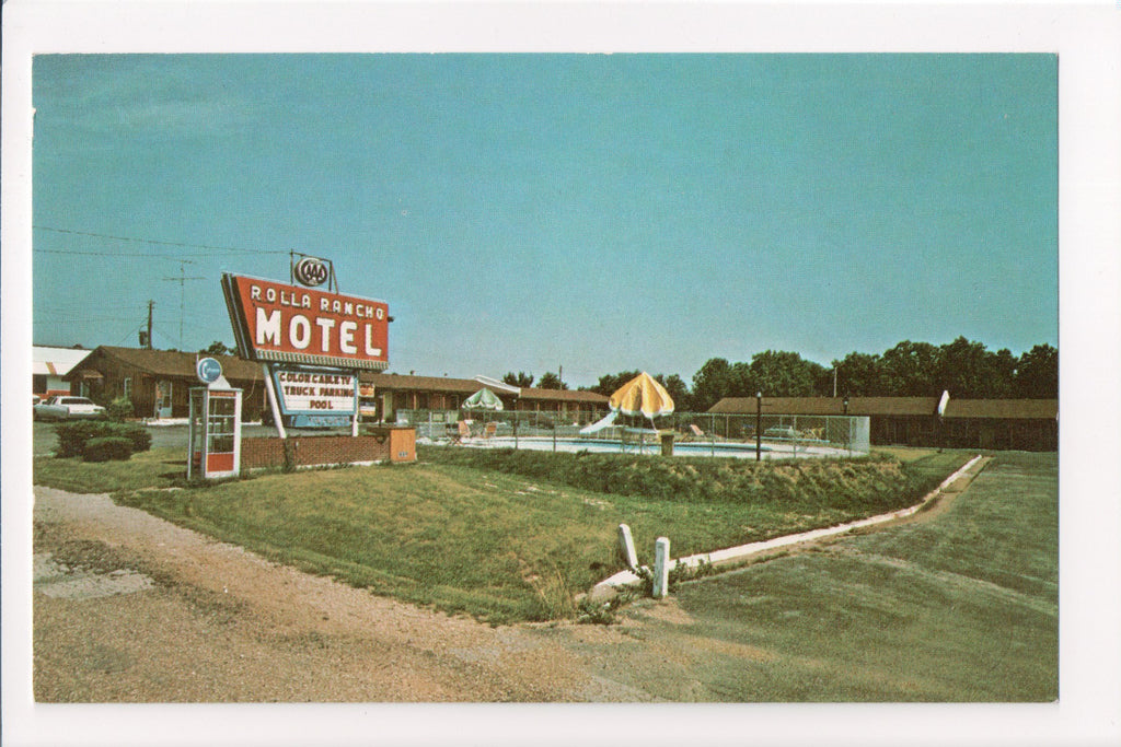 MO, Rolla - Rolla Rancho Motel, telephone booth - w02385