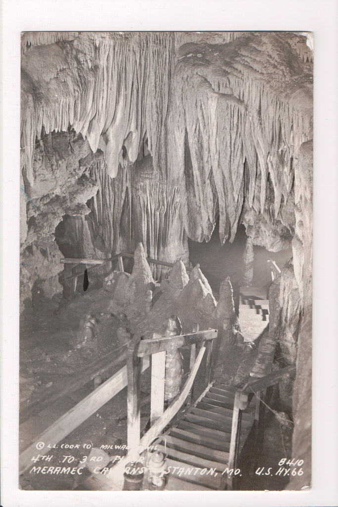 MO, STANTON - Meramec Caverns - 4th to 3rd floor - US Hy 66 RPPC - MB0339