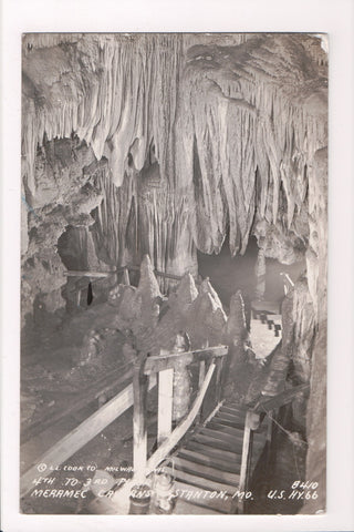 MO, Stanton - Meramec Caverns - 4th to 3rd floor - US Hy 66 RPPC - MB0339