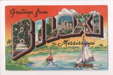 MS, BILOXI - Large Letter Greetings From vintage postcard - MB0542