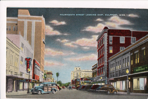 MS, Gulfport - Fourteenth St, H and H Cafe, James Bros Drugs - w04601