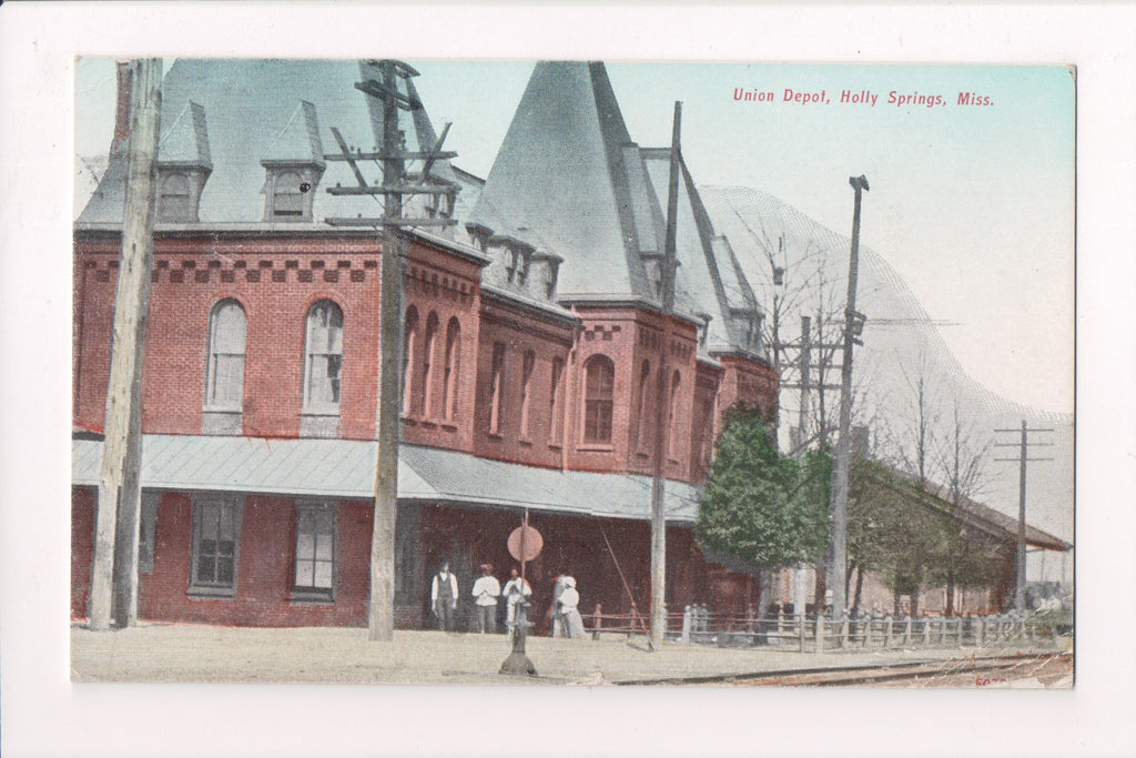 MS, Holly Springs - Union Depot, @1910 postcard - E10229