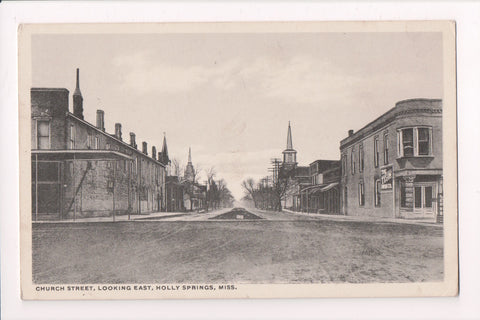 MS, Holly Springs - Church St, Tyson Drug Co on building - E10238