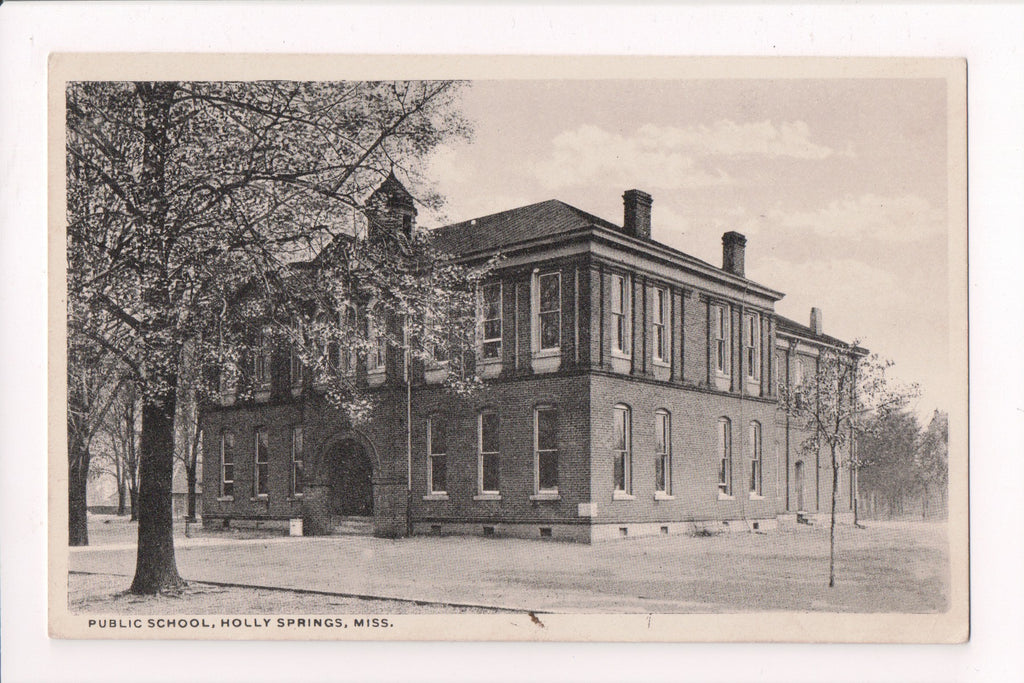 MS, Holly Springs - Public School building, vintage postcard - E10269