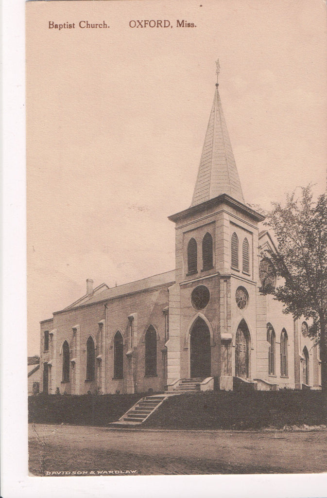 MS, Oxford - Baptist Church, Davidson and Wardlaw postcard - E10240
