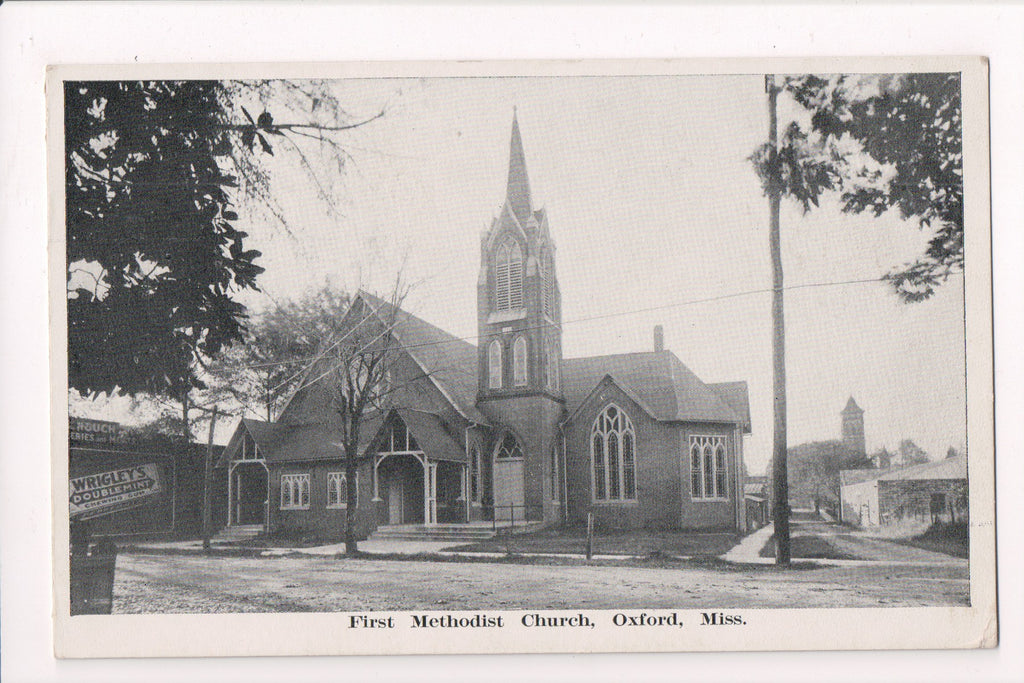 MS, Oxford - First Methodist Church, Wrigleys Double Mint Gum sign - E10251