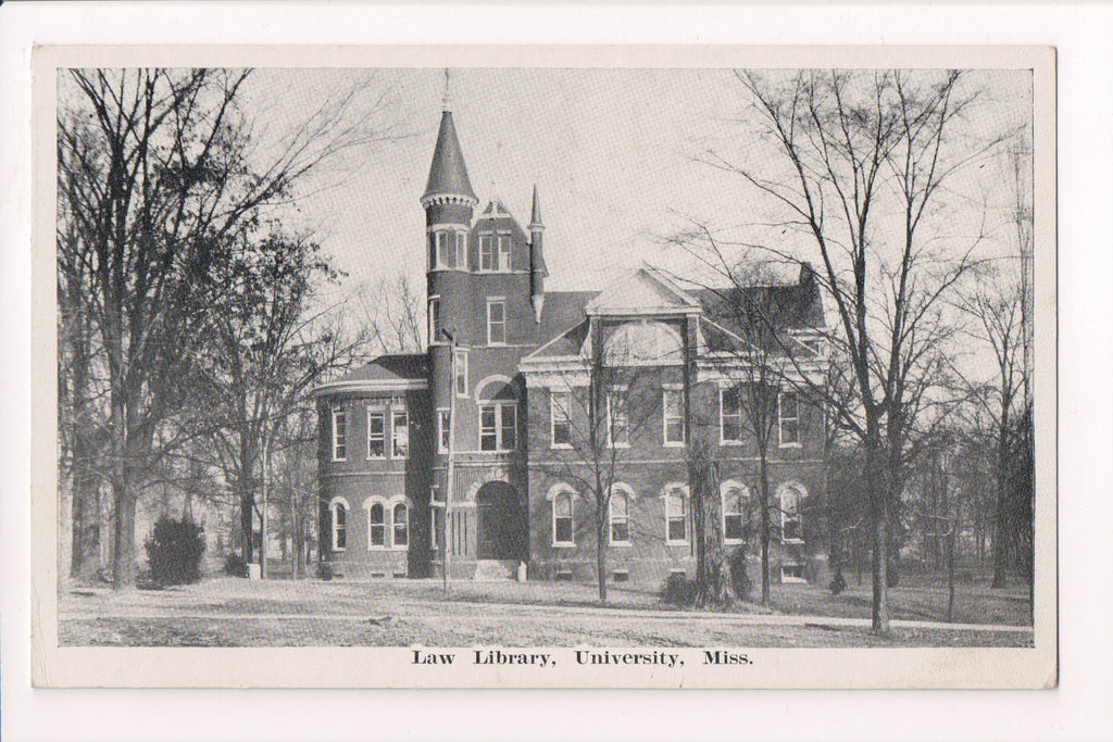 MS, Oxford - University of Mississippi, Law Library postcard - E10254