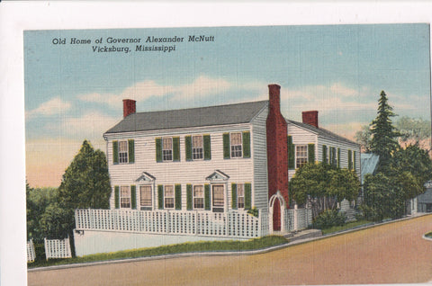 MS, Vicksburg - Governor Alexander McNutt home - postcard - 801009