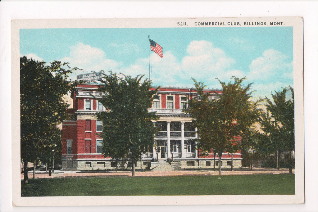 MT, Billings - Commercial Club postcard - S01320