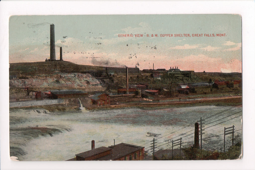 MT, Great Falls - B and M Copper Smelter, General View - S01642
