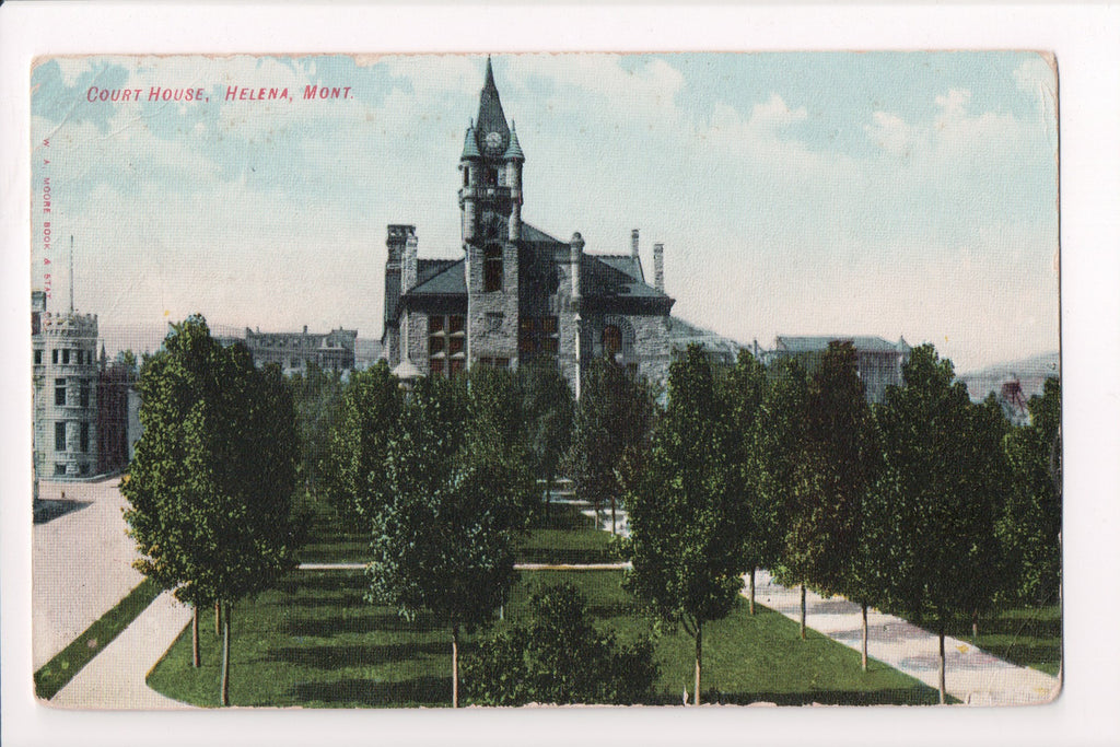 MT, HELENA - Court House - W A Moore Book and Stat Co - S01647