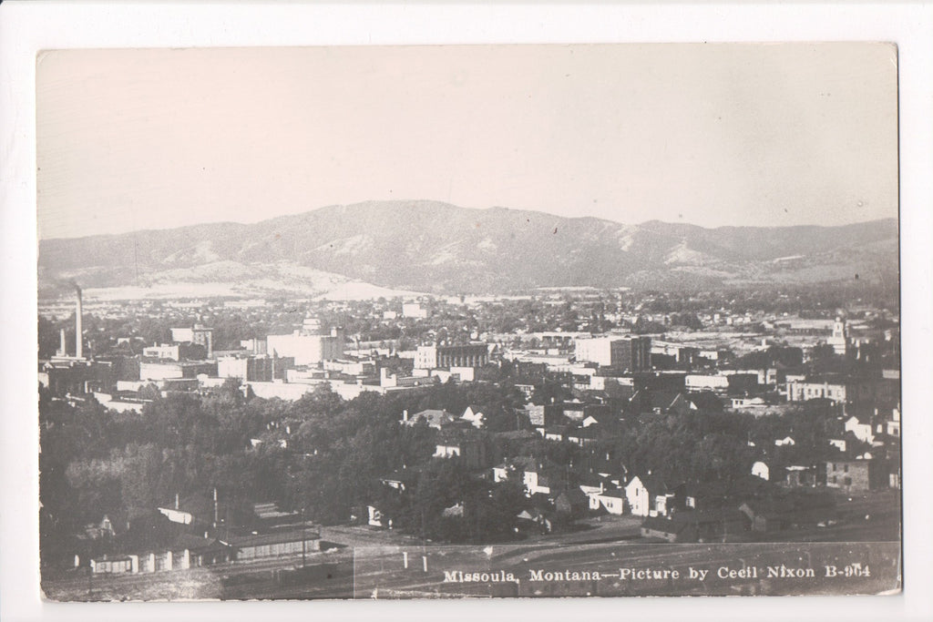 MT, MISSOULA - BEV of City - by Cecil Nixon - RPPC - B06436