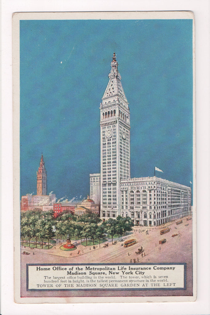 NY, NEW YORK CITY - METROPOLITAN advertisement postcard - MA0177