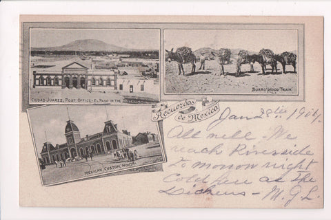 Foreign postcard - Juares, Mexico - Post Office, Custom House - D07174