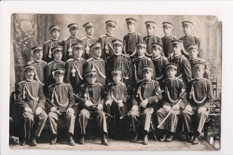 MISC - Military Band? GSC pins on collars - posing RPPC - SH7295