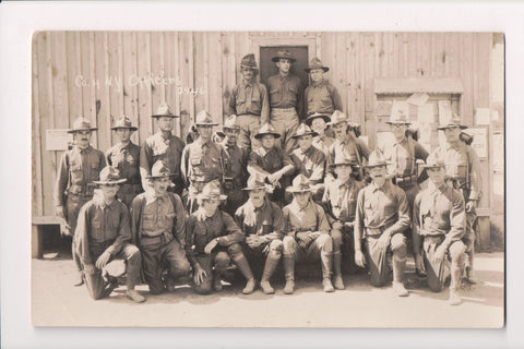 MISC - Military Men, Co H NY Officers posing - RPPC - B06623