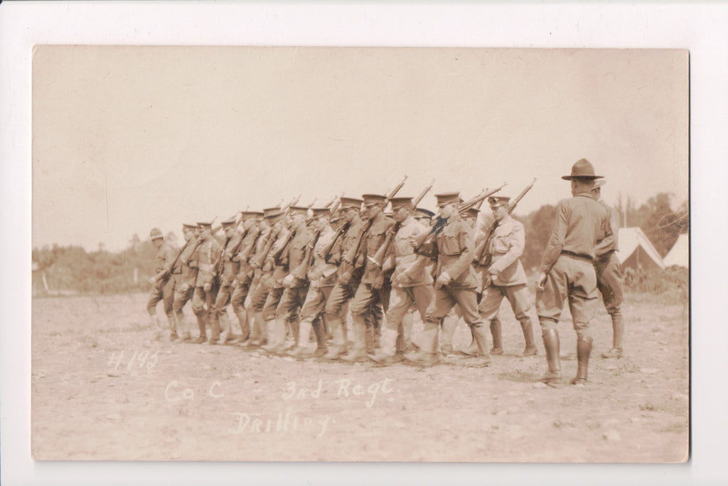 MISC - Military Men Drilling, Co - C 3rd Regiment - RPPC - D06121