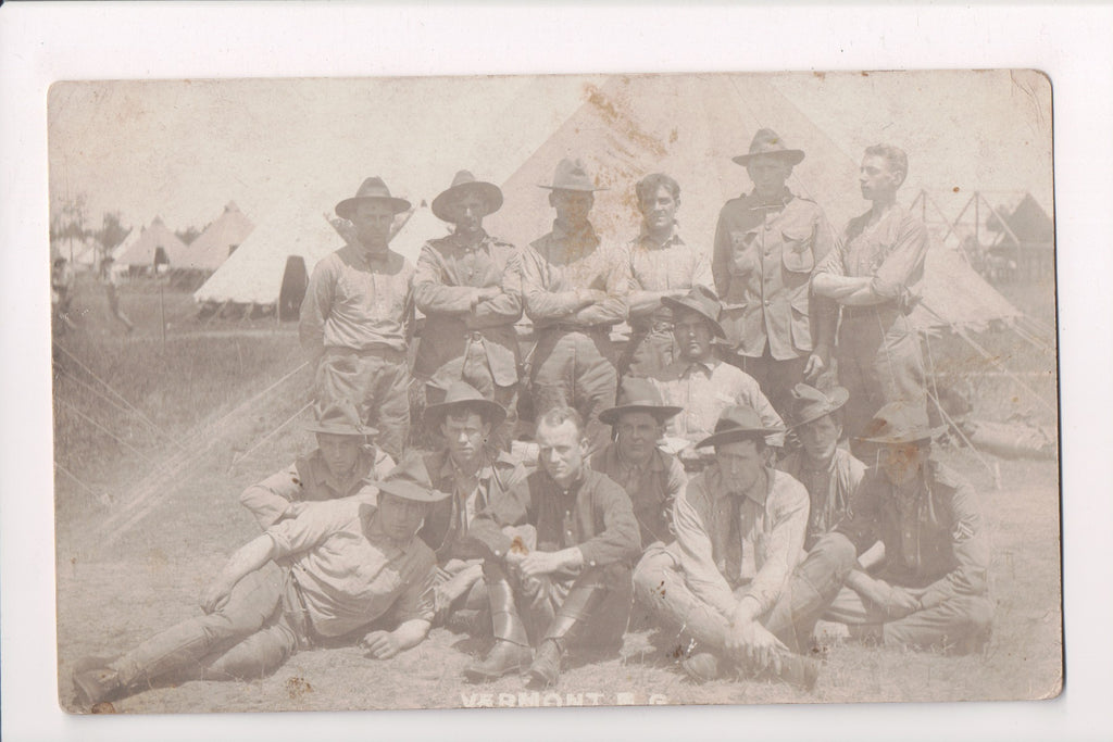 MISC - Military Men in uniform - VERMONT - RPPC - D06173