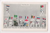 MISC - Military - The Allies - 10 dogs along with flags - C06719