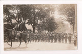 Military men in uniform with guns parade, WWI (original SOLD) BP003