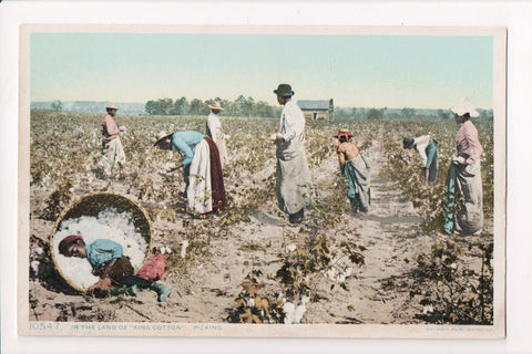 Black Americana - In land of king cotton, field hands, boy sleeping - CP0397