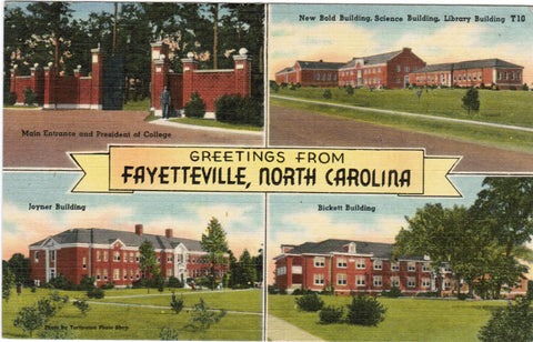 NC, Fayetteville - Greetings from with 4 views - B08177