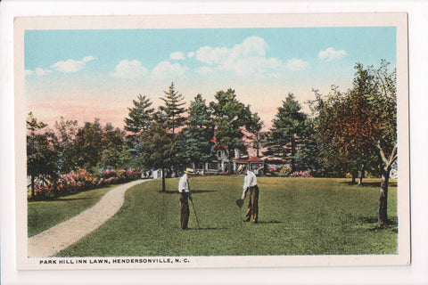 NC, Hendersonville - Park Hill Inn Lawn - golfers - A06053