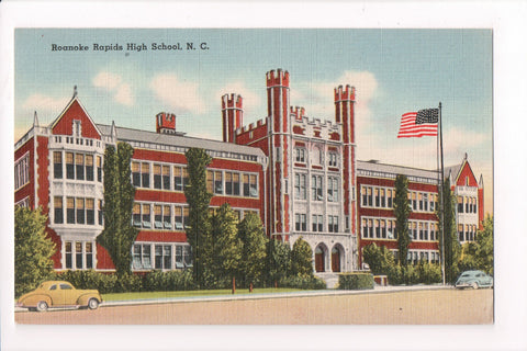NC, Roanoke Rapids - High School postcard - Q-0093