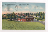 NC, Rockingham - BEV into city postcard - w02407
