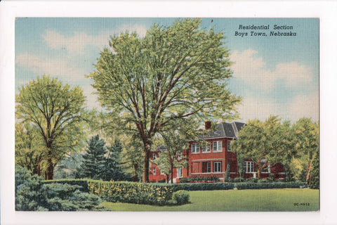 NE, Boys Town - Residential Section showing building - mailed in 1953 - J03104