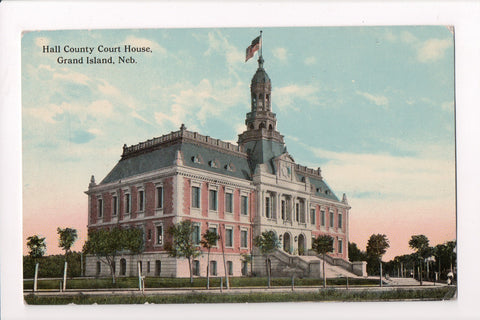 NE, Grand Island - Hall County Court House postcard - C17453