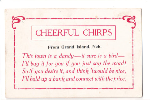 NE, Grand Island - Cheerful Chirps from, like a Greetings from card - G06044