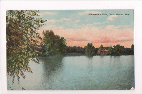 NE, Grand Island - Schimmers Lake - building at waters edge - SL2458