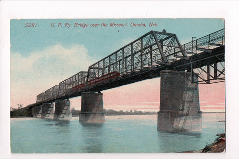 NE, Omaha - U P RY Bridge over the Missouri, closeup - C17379