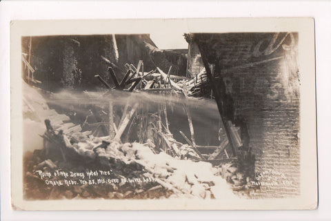 NE, Omaha - Dewey Hotel Fire Ruins February 28, 1912 RPPC - C17747