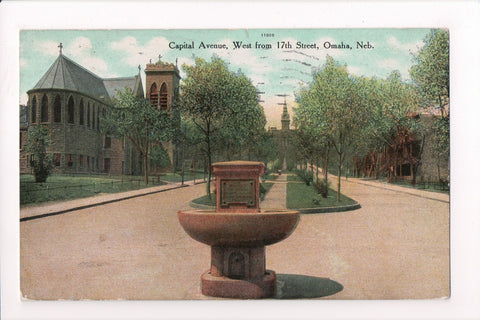 NE, Omaha - Capital Avenue, water fountain closeup - SL2709