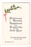 NE, Shelby - First National Bank Holiday Card from 1913 - C17247
