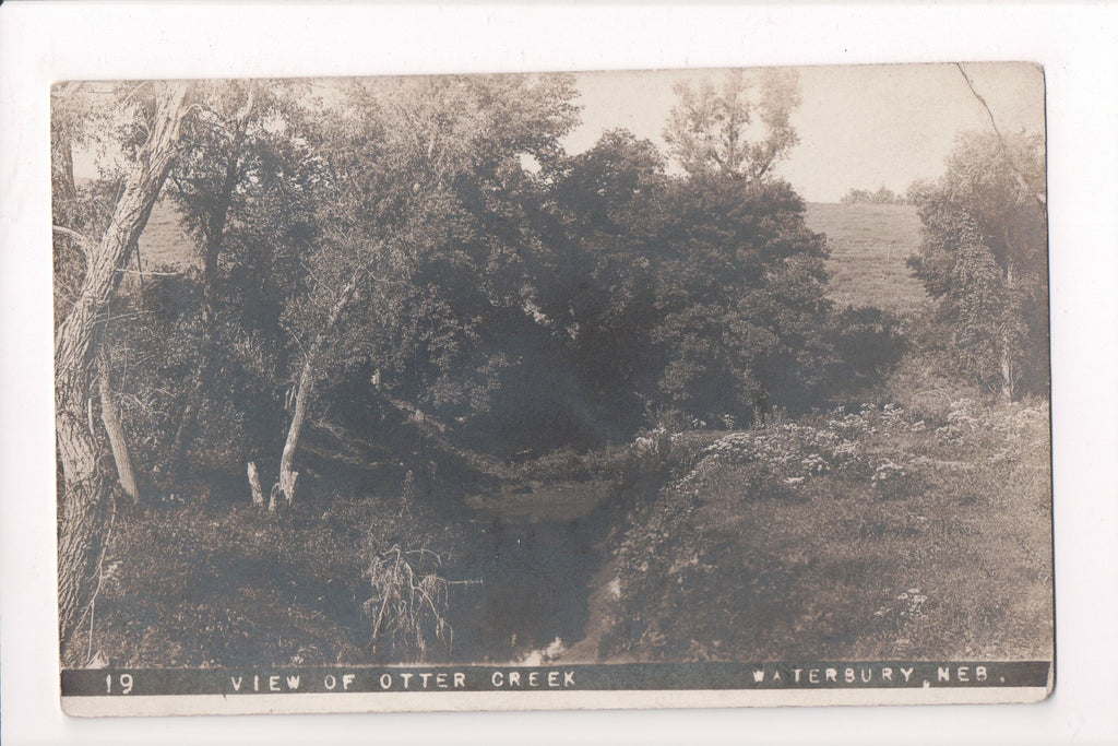 NE, WATERBURY - view of Otter Creek - RPPC - B06303