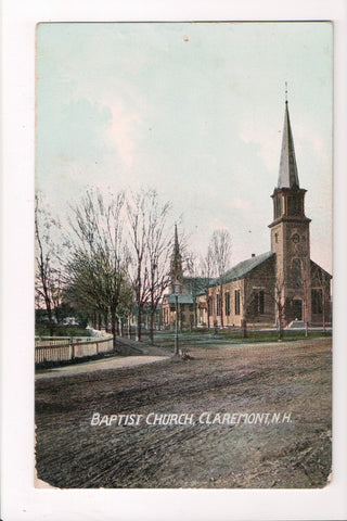 NH, Claremont - Baptist Church postcard - w02609